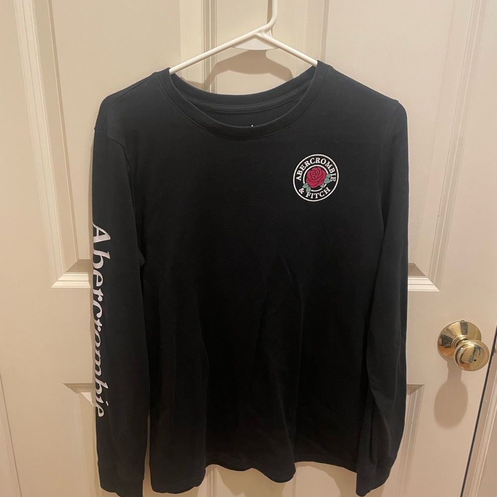 Abercrombie Kids Black Long Sleeve Tee with Logo